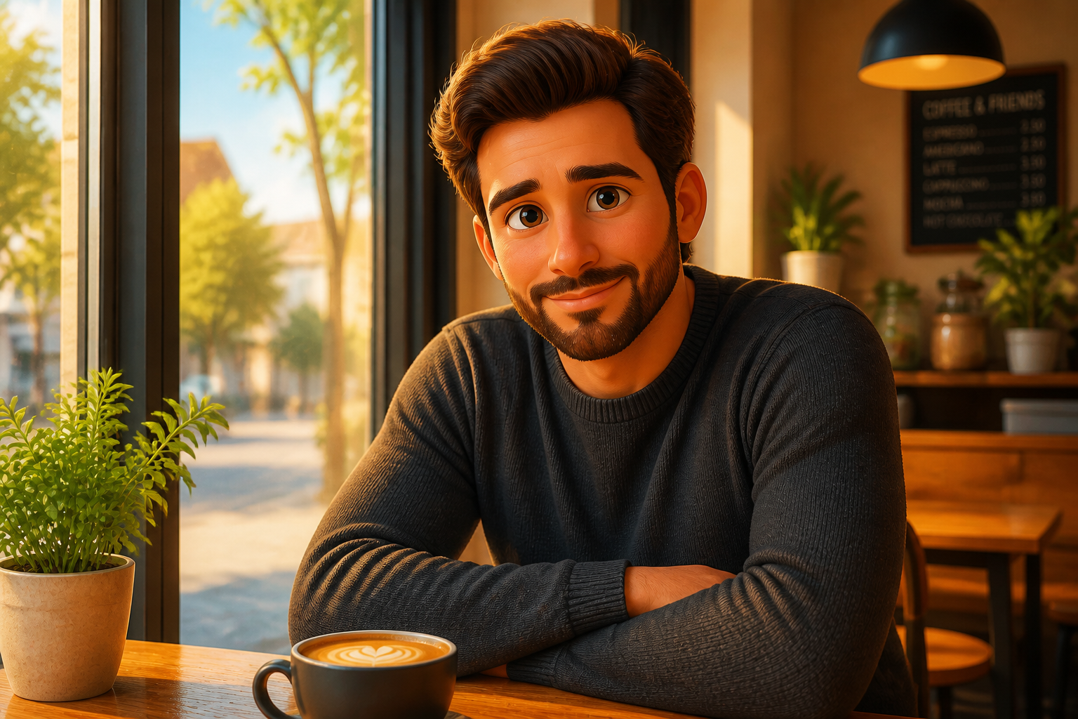 Coffee shop animated look (after)