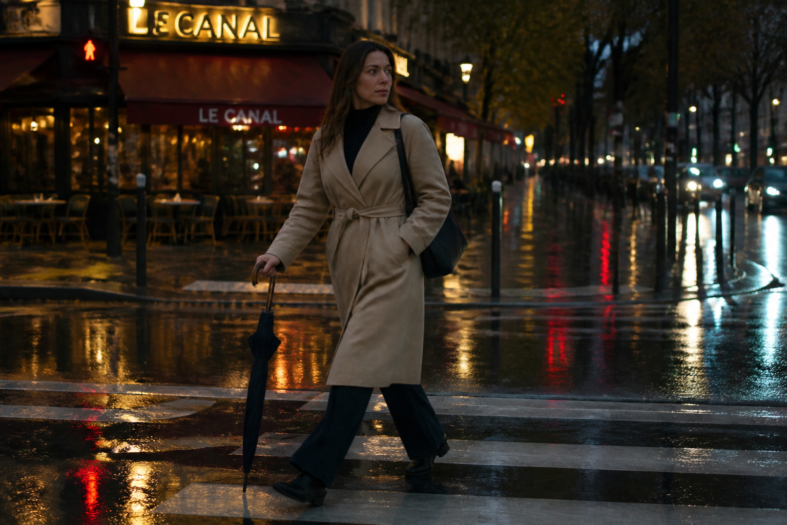 Rainy city animated scene (before)