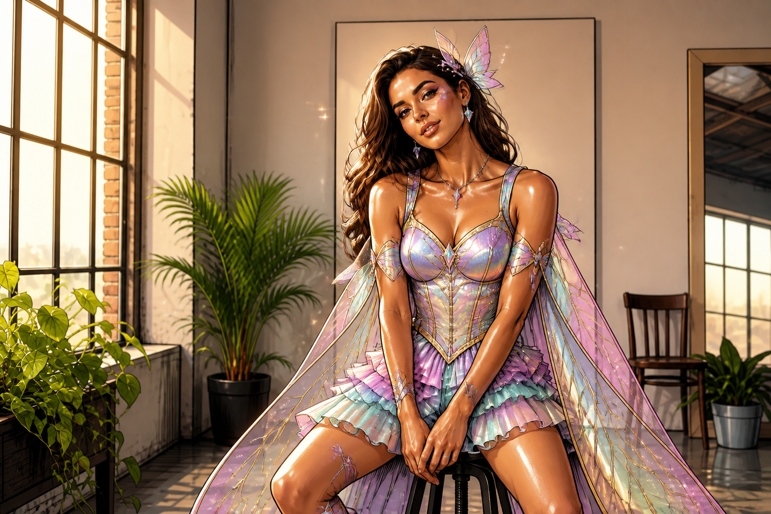 Comic fairy cosplay (after)