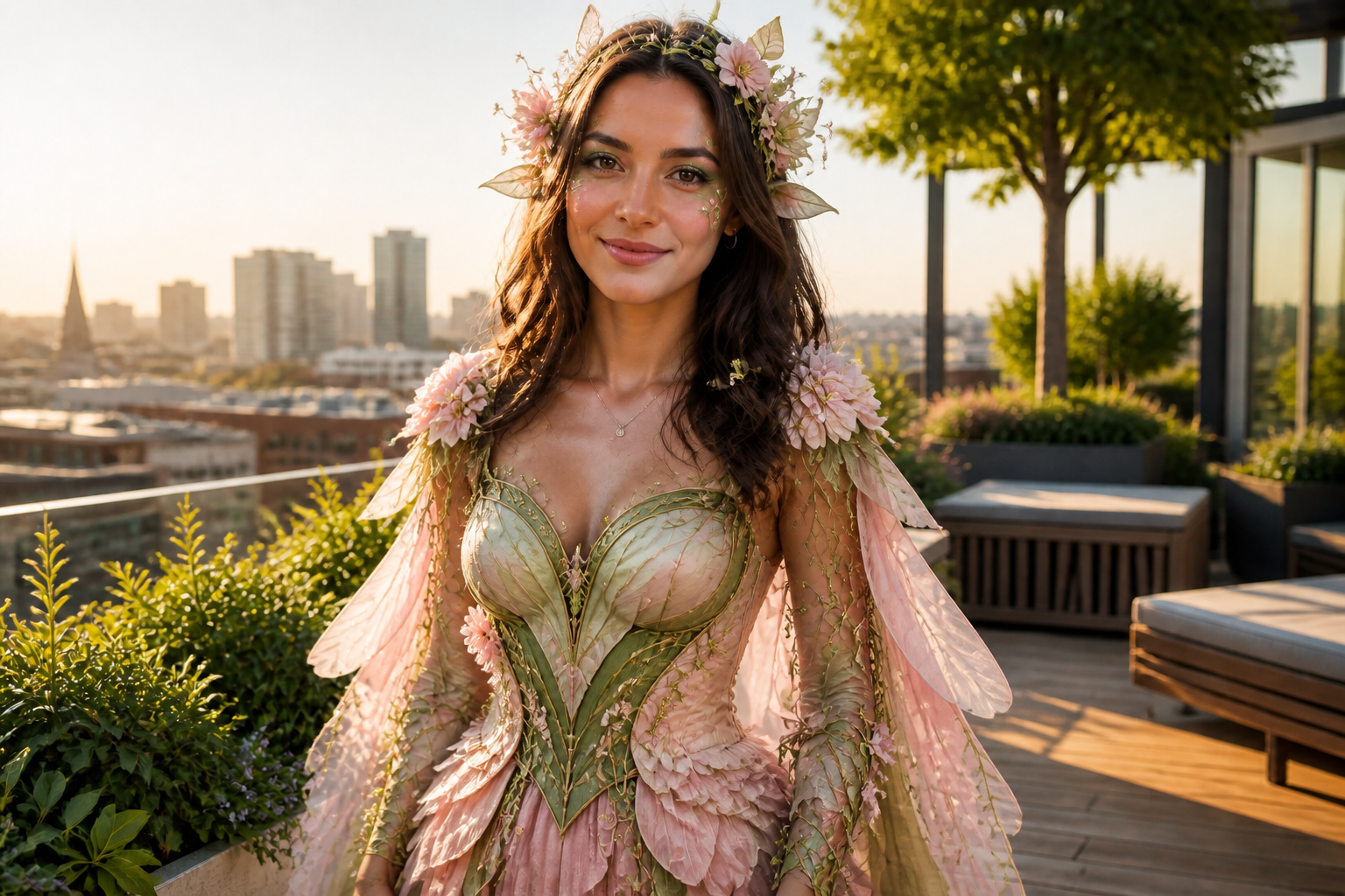 Floral fantasy cosplay (after)