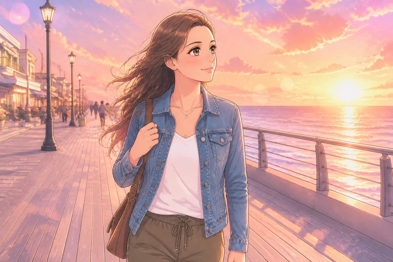 Shojo sunset look (after)