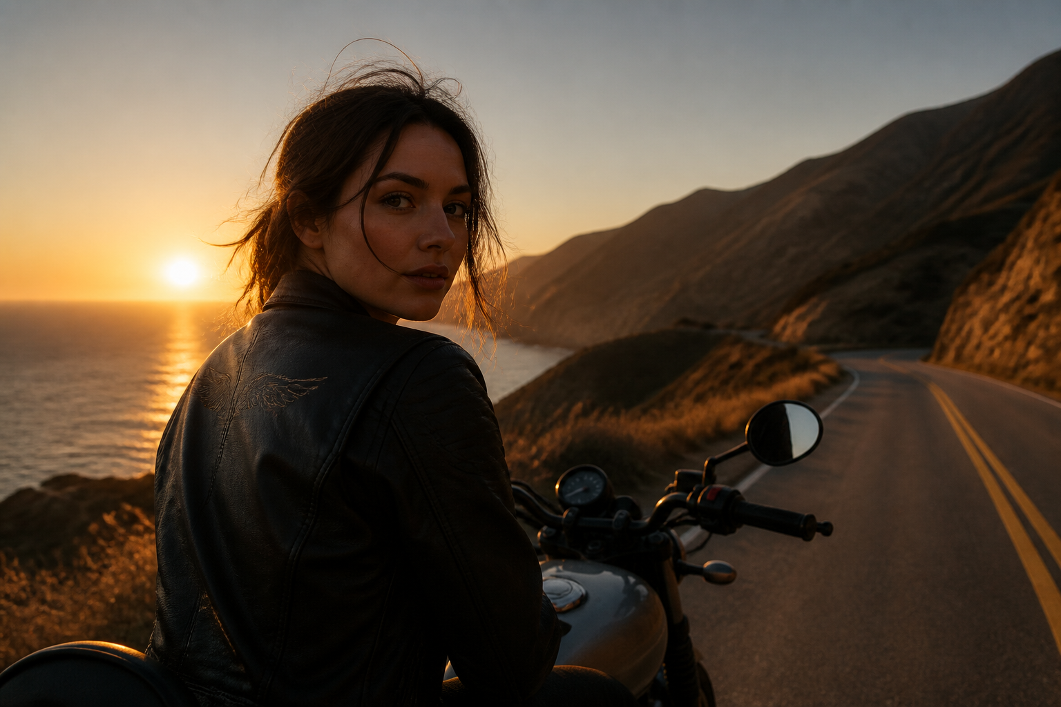 Motorcycle road trip anime (before)