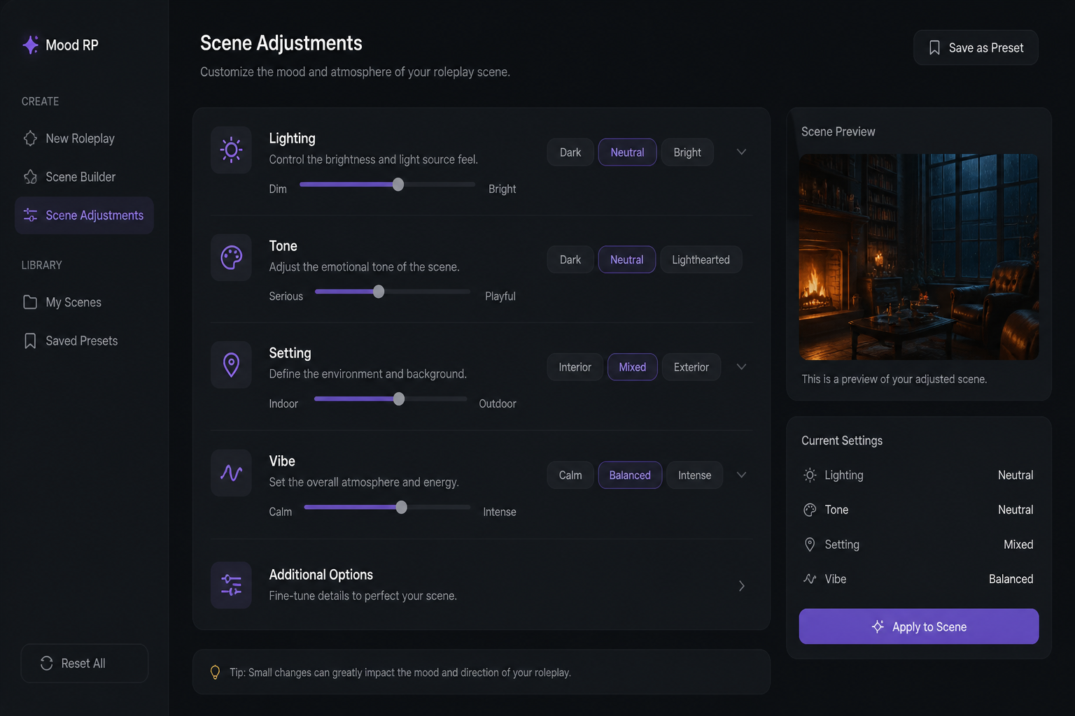 Full Mood Customization
