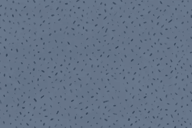 Tone-on-tone blue grey background with scattered small hand-painted brush dots and dashes