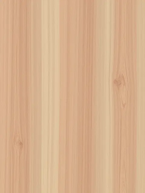 Full frame close-up of smooth cedar wood with soft pink and cream vertical grain streaks