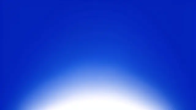 A smooth cobalt blue background with a soft white glow rising from the bottom edge