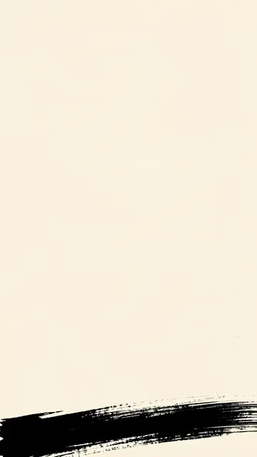 A light cream paper background with a textured black sweeping brushstroke along the bottom edge, leaving empty space above.