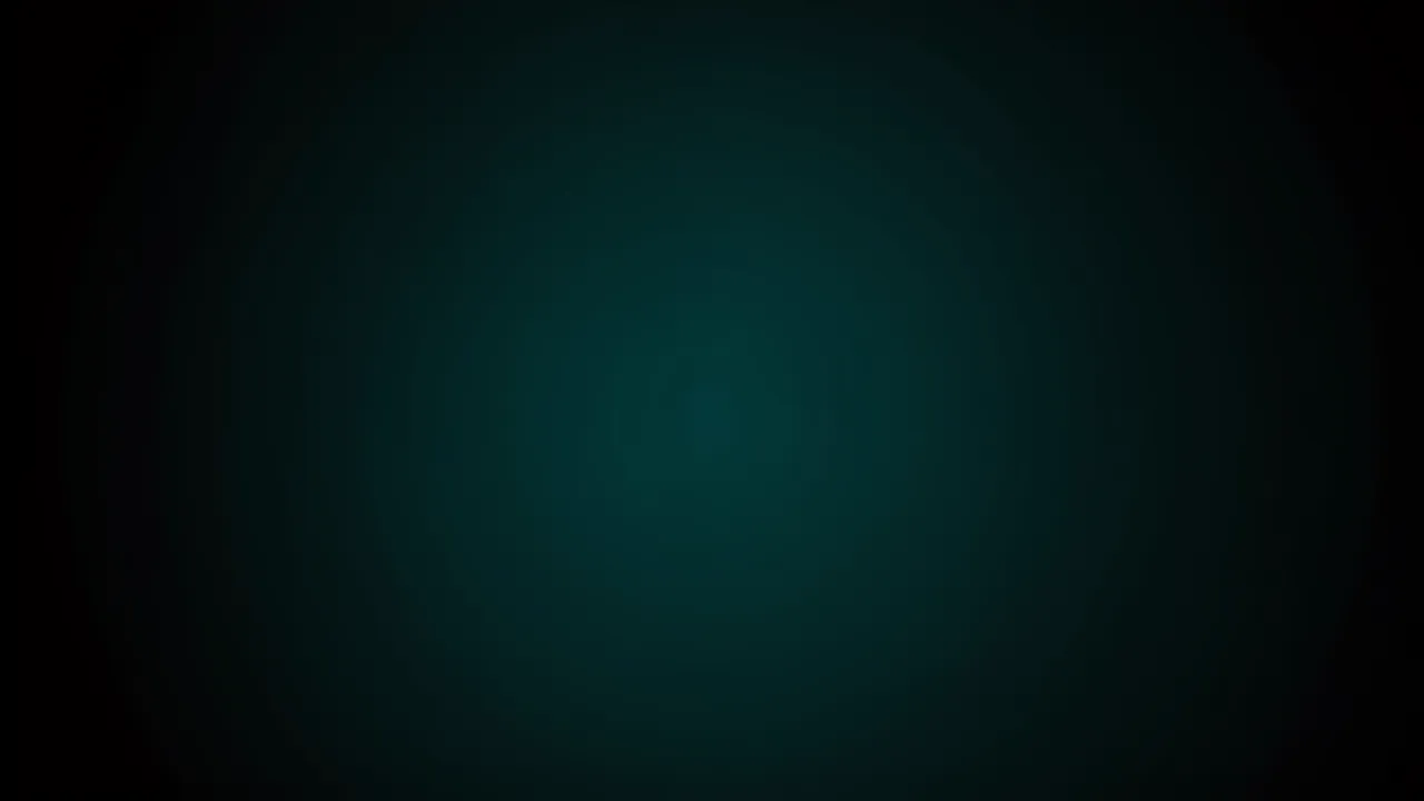 Smooth radial gradient background transitioning from solid black edges to deep teal at the center