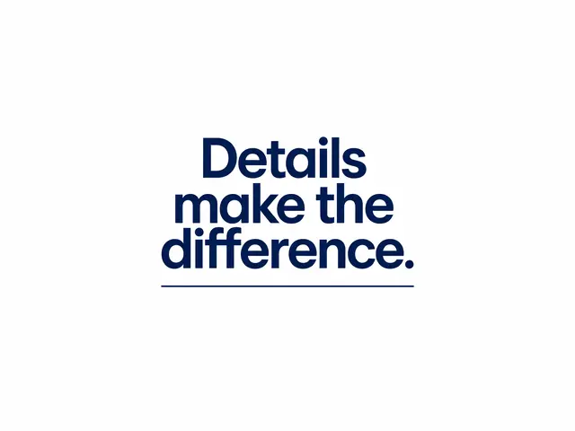Bold navy sans-serif text reading "Details make the difference." with a thin underline, centered on a plain white background.