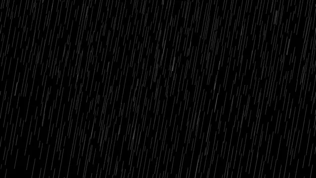 Faint fine diagonal rain streaks appear over a solid pure black background