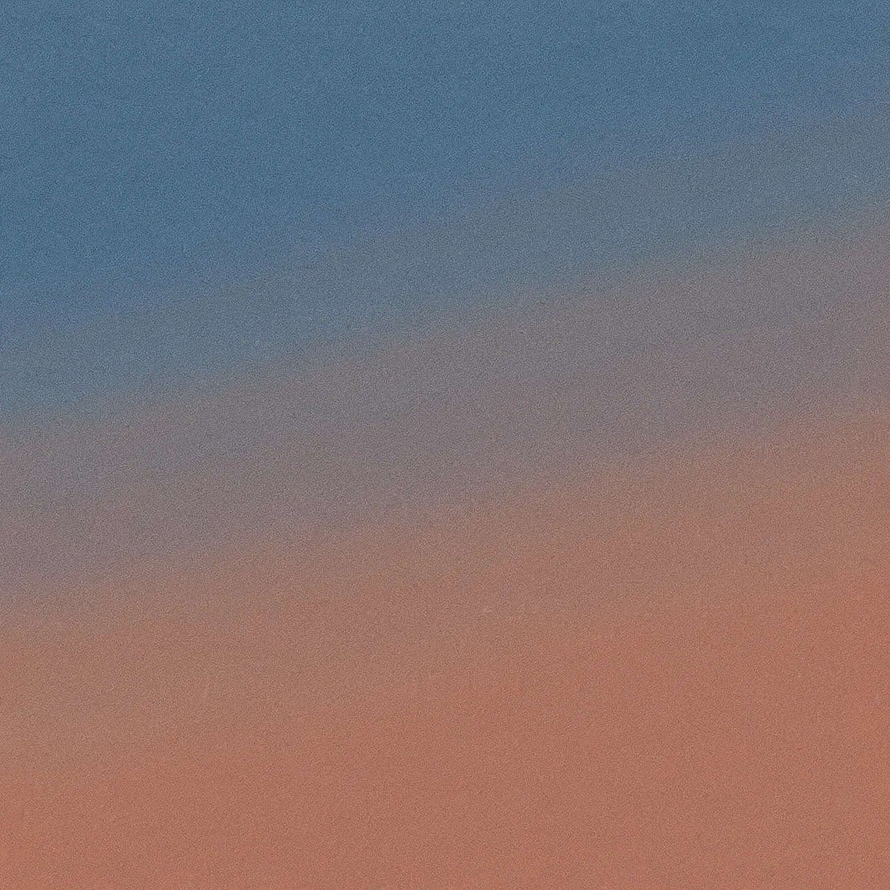 A smooth grainy gradient transitioning from dusty blue at the top to warm terracotta at the bottom