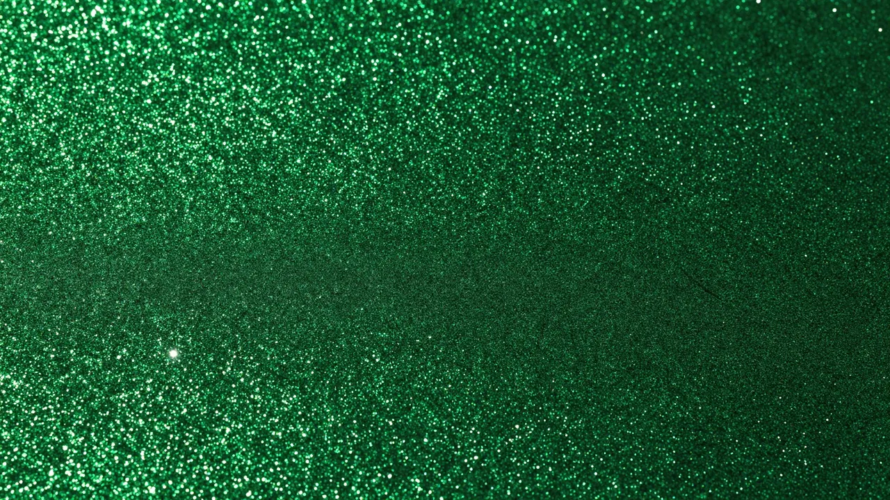Full frame sparkling emerald green glitter with subtle brightness variation across the surface