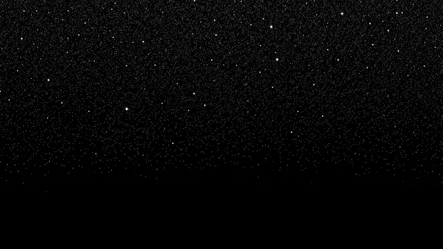 A star field grows sparse downward, fading to pure empty black at the bottom of the frame