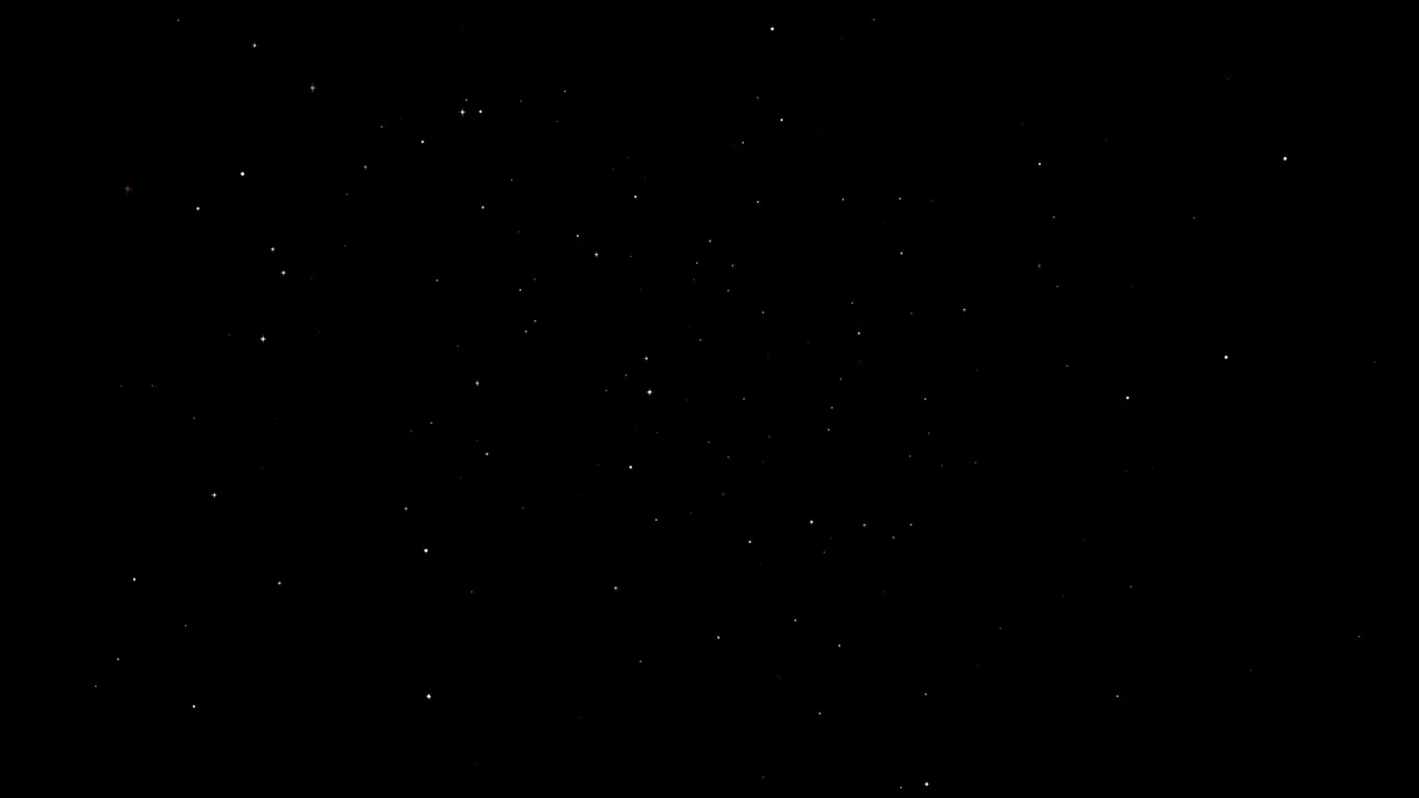 Tiny subtle scattered light sparkles rest across a solid pure black background