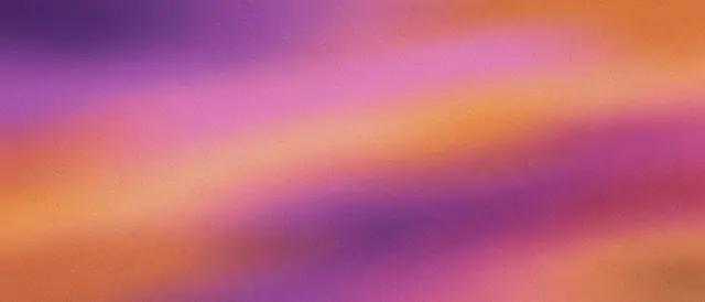 Smooth blurred gradient of violet, pink rose, and warm orange with fine film grain texture