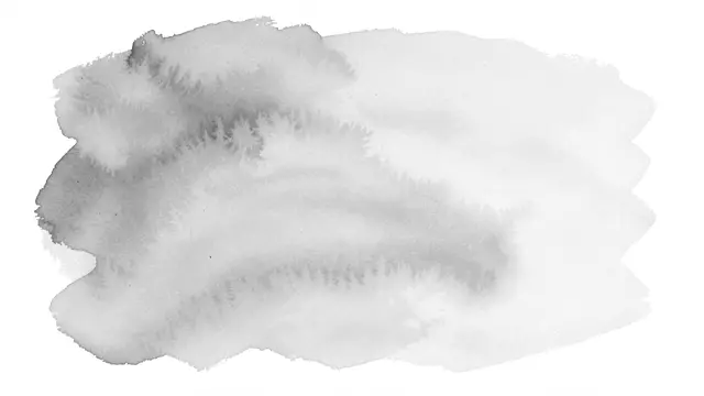 Soft blended gray watercolor wash with feathered edges on a plain white background