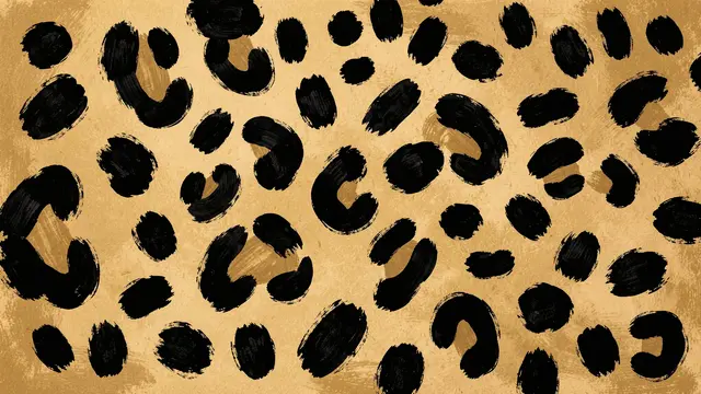 Dry brush hand-painted cheetah spots on a warm golden tan background