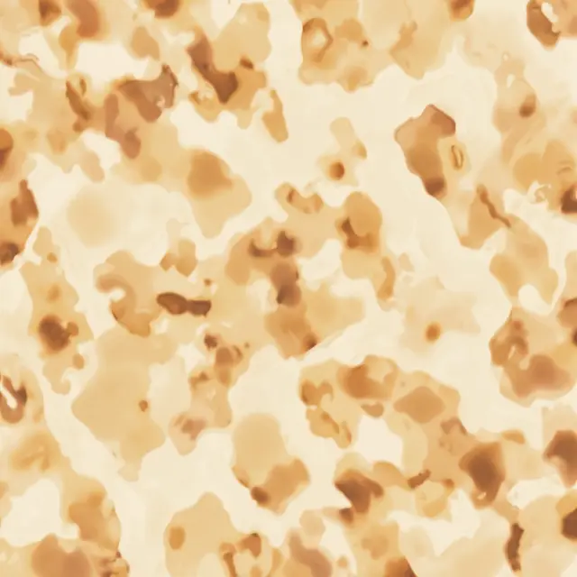 Seamless soft hand-painted tortoiseshell mottling on a pale honey cream background