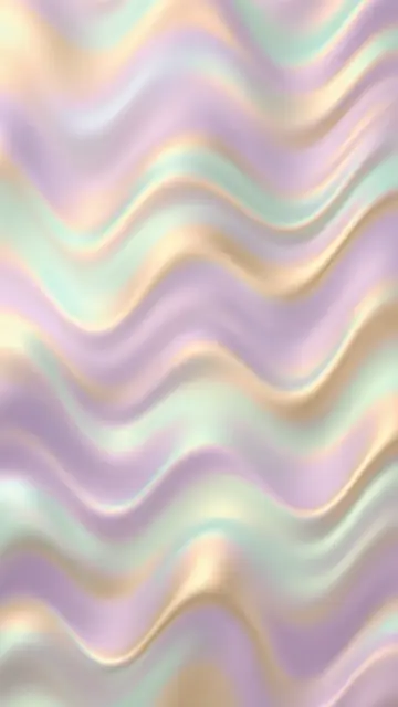 Smooth wavy iridescent holographic pattern in lilac, mint, and soft gold tones