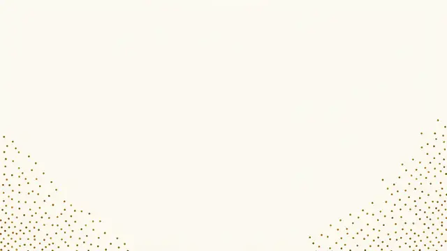 Smooth ivory presentation background with tiny gold dots clustered in the bottom corners and empty central space