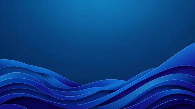 Smooth layered deep blue gradient ribbons along the bottom with empty open space above the curves