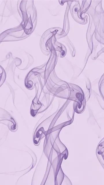 Soft curling lilac smoke swirls across a pale lavender background
