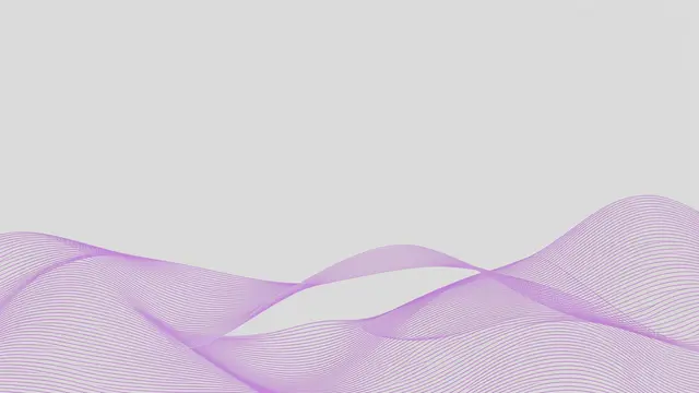 Delicate fine lilac wavy lines ripple across the bottom of a pale gray background with empty upper copy space