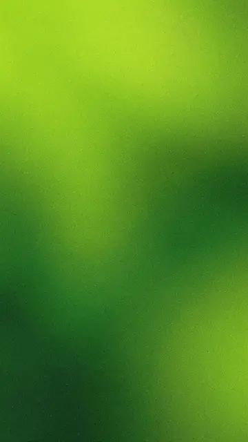 A vertical grainy gradient wallpaper shifting between bright lime and deep forest green with fine speckled texture