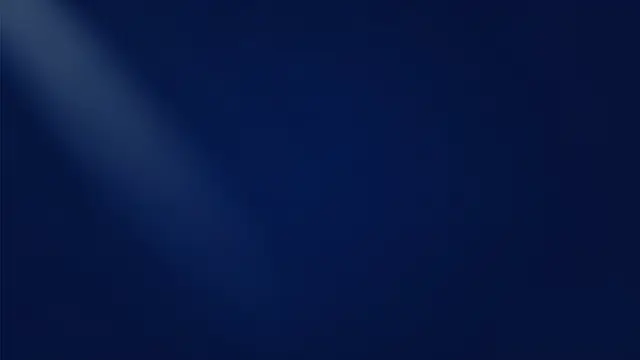 A smooth midnight blue background with a faint soft diagonal light beam across the upper left and empty central space