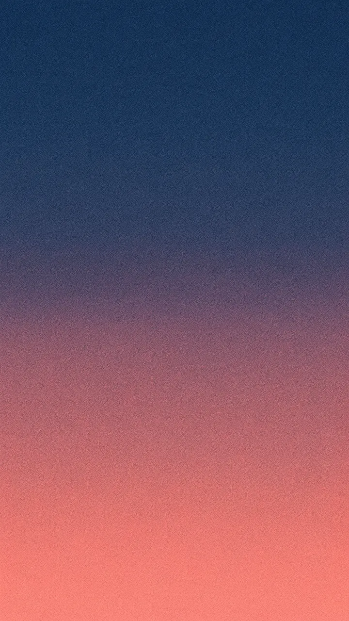 Vertical grainy gradient smoothly transitioning from deep midnight blue at the top to warm coral at the bottom