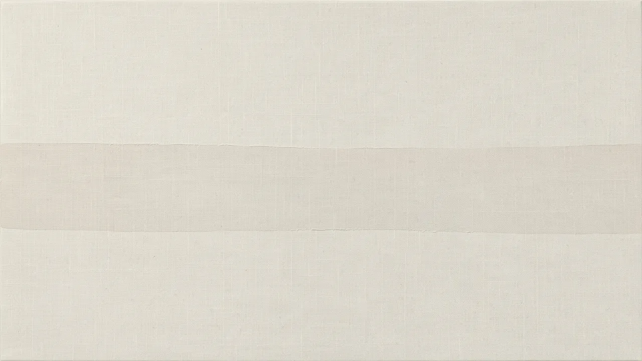 Faint soft horizontal neutral bands on a pale textured linen surface