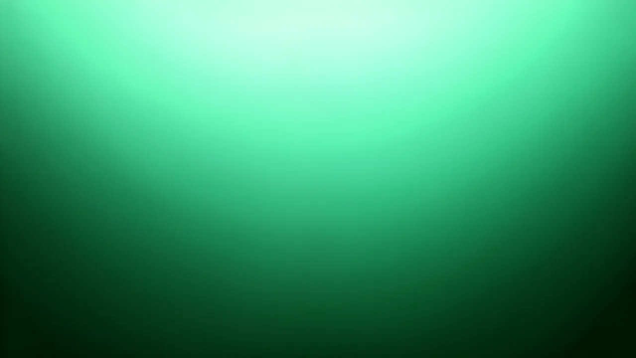 Smooth radial gradient transitioning from glowing light mint green to deep dark forest green