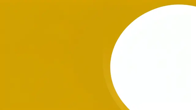Solid mustard yellow background with a soft partial white circle on the right side and empty left copy space
