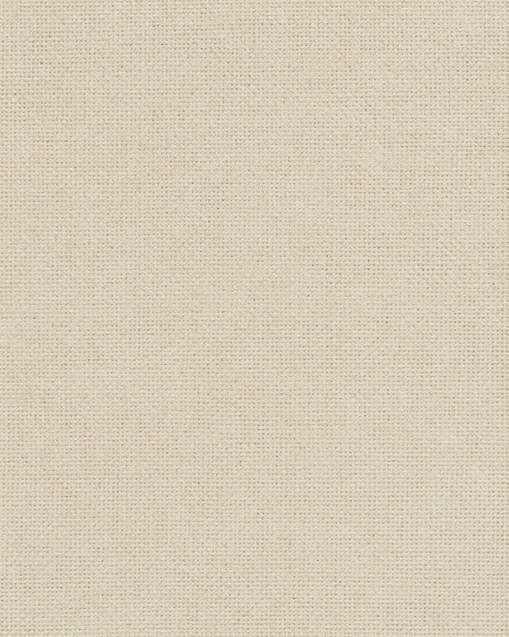Full frame close-up of light beige coarse woven hemp fabric with subtle plant fiber flecks under flat lighting