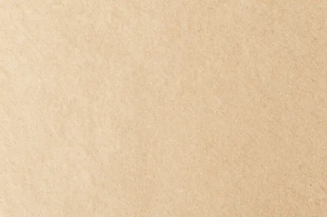 Close-up full frame view of a smooth light brown recycled paper surface with fine grain details