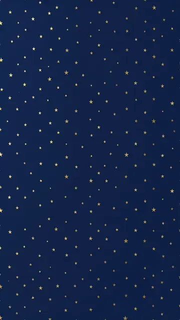 A full vertical seamless pattern of scattered subtle gold stars on a deep navy blue background