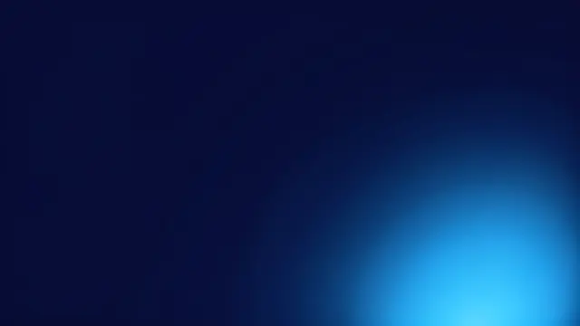A smooth navy blue background has a soft bright blue glow rising from the lower right corner
