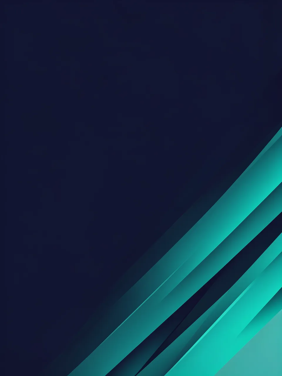 Tall background with empty dark navy upper half and diagonal teal light bands in the lower right corner