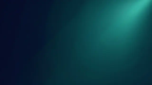 A smooth diagonal gradient from deep navy blue to glowing teal with copy space on the left side