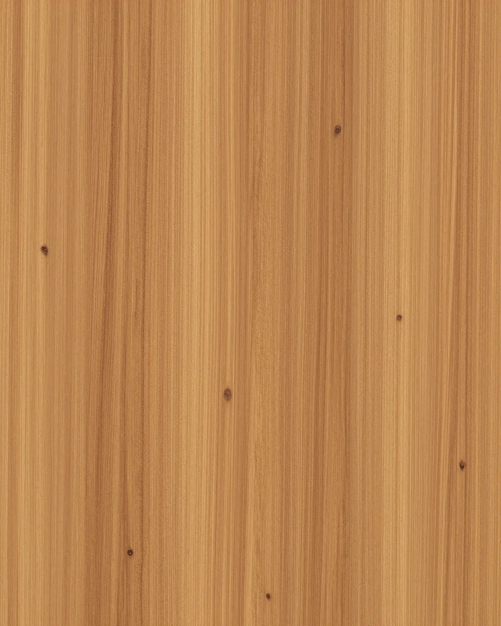 Full frame close-up of fine straight grain golden brown oiled teak wood surface