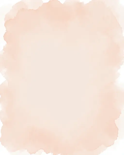 Soft pale peach watercolor wash with faded feathered edges surrounding an empty pale center