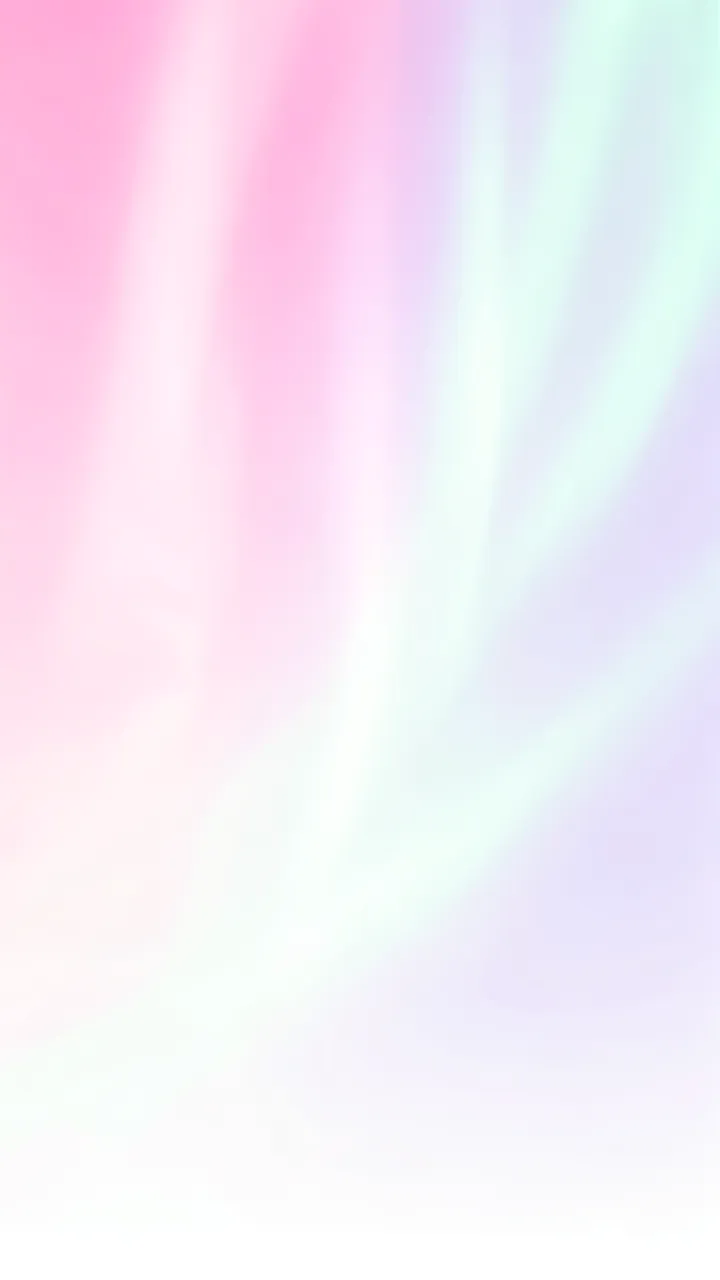 Soft vertical gradient of pastel pink, mint, lilac, and glowing white light veils