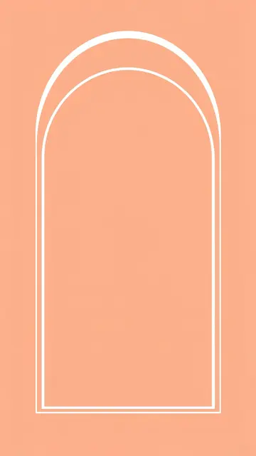 Minimal vertical background with a double white arched outline centered on a solid peach base