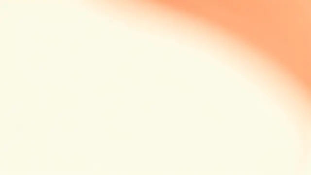 Soft warm peach gradient bleeds from the top right over a pale cream base with large empty copy space
