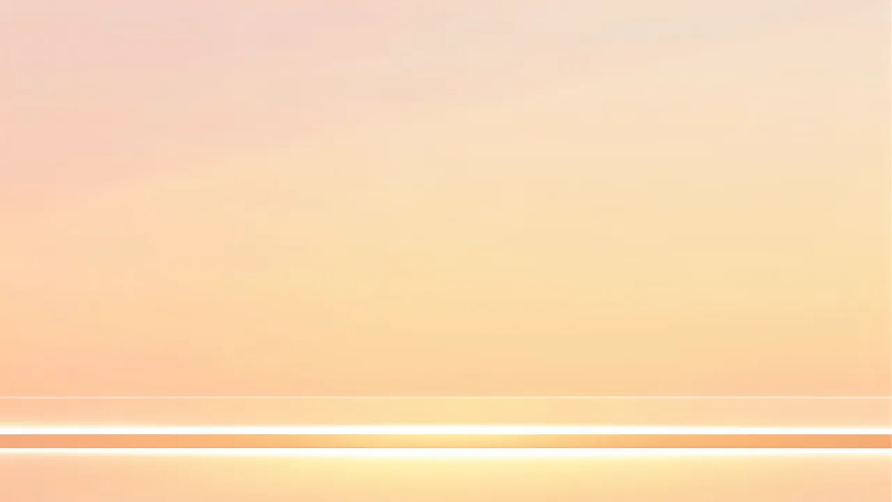 Smooth peach to pale gold gradient with thin horizontal light line low in the frame, leaving empty copy space above