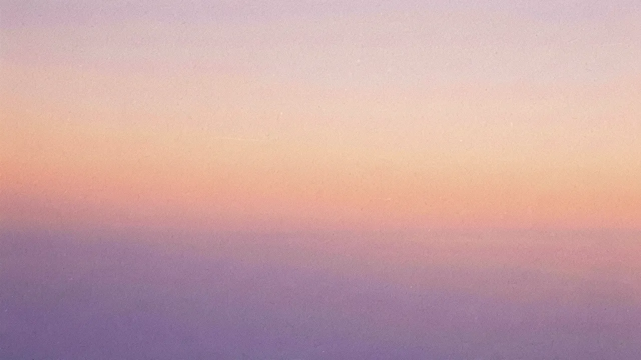 A smooth grainy horizontal gradient blending soft peach and lavender tones