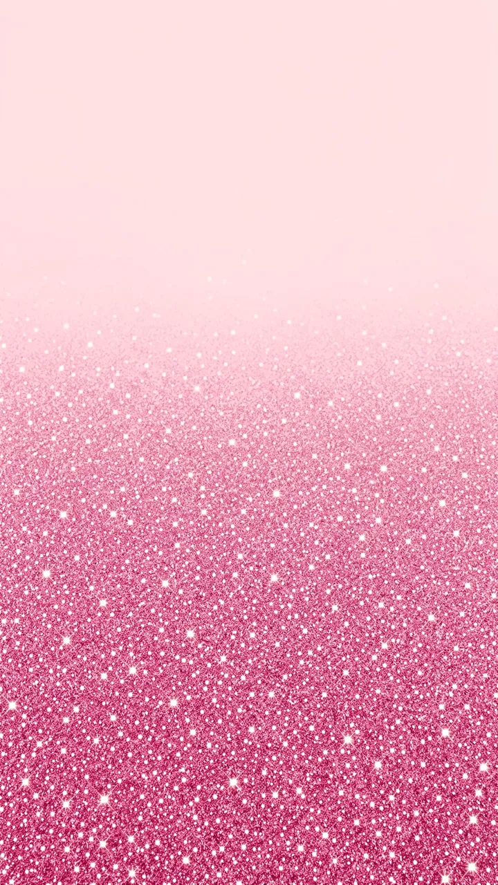 Vertical gradient background fading from dense sparkling pink glitter at the bottom to smooth pale pink at the top