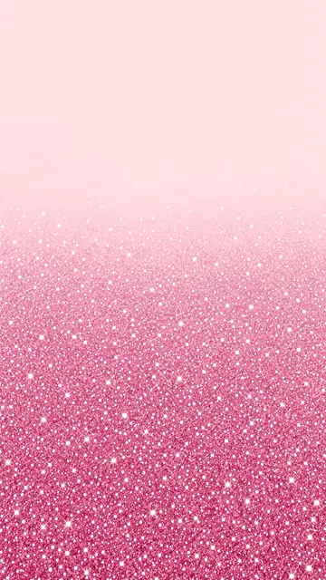 Vertical gradient background fading from dense sparkling pink glitter at the bottom to smooth pale pink at the top