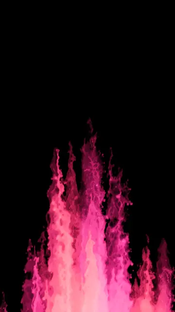 Vertical coral and pink glowing blotches bleed upward from the bottom of a solid pure black background