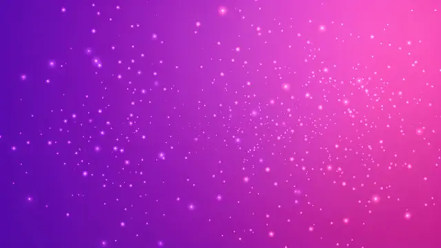 Smooth gradient background transitioning from deep purple to bright pink scattered with glowing soft light particles